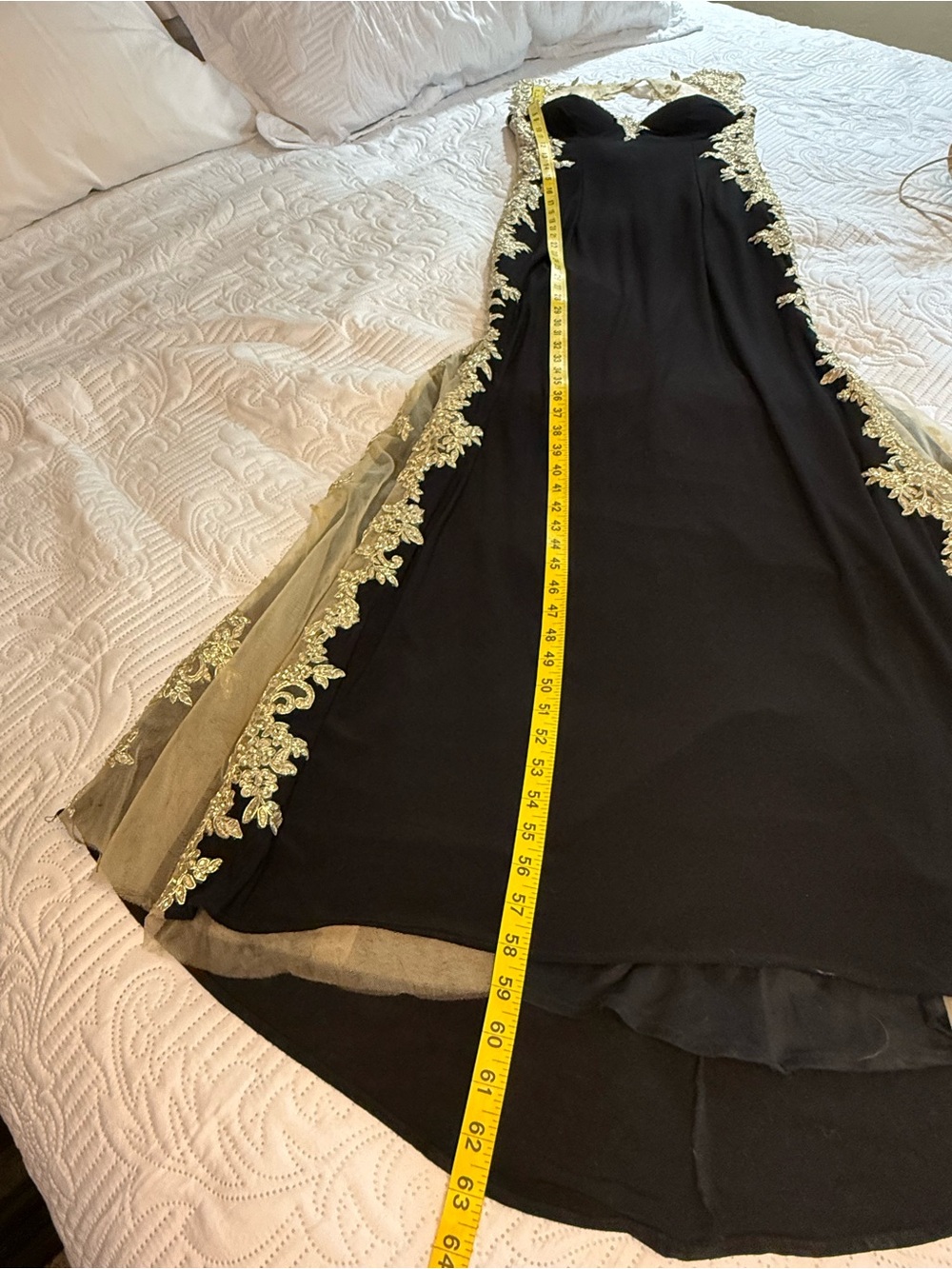 Fiesta Fashion Black Gold Mermaid Formal Gown L - Picture 12 of 14